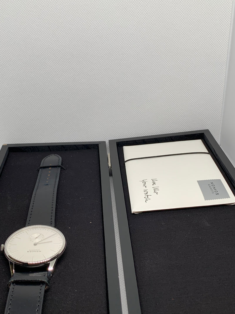 NOMOS Orion 38 Manual Black Leather 38 mm Full Set
