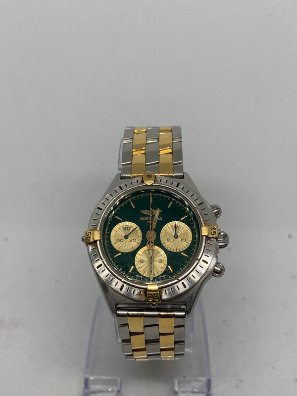 Breitling Callisto 80520N Rare Green Dial with 2 Tone Bracelet