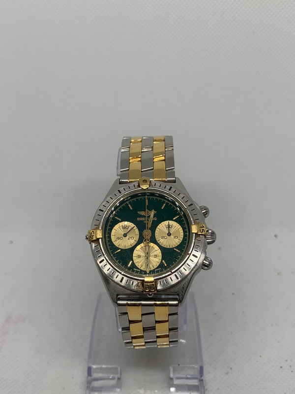 Breitling Callisto 80520N Rare Green Dial with 2 Tone Bracelet