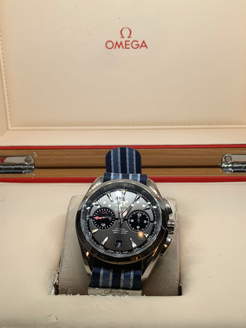 Omega Seamaster Aqua Terra Chronograph GMT Watch 231.10.43.52.06.001 Box