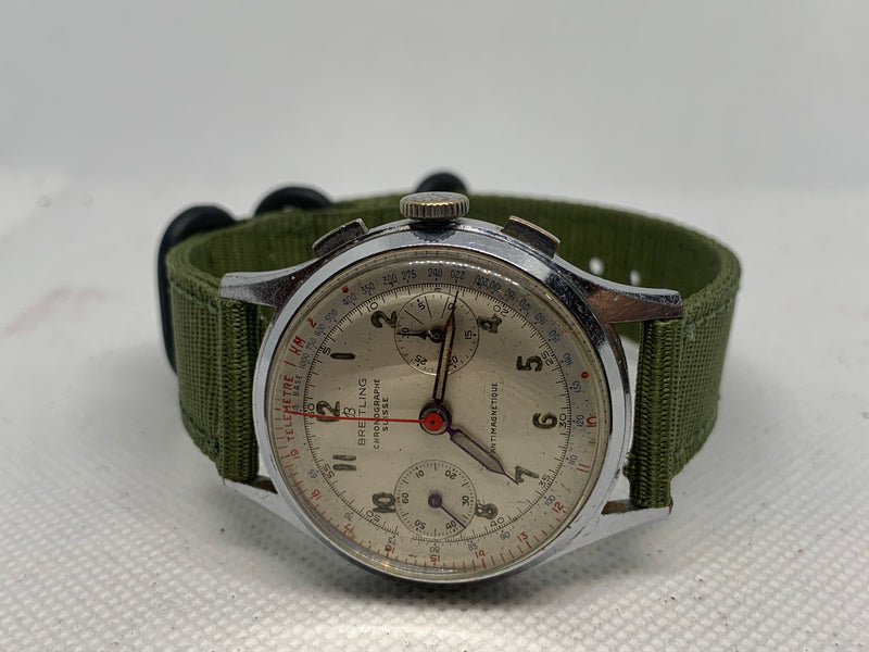 Breitling Top Time Chronograph Suisse Antimagnetique Vintage Military Watch