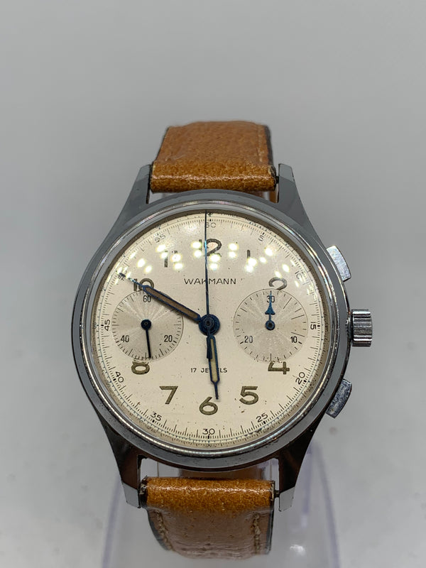 Wakmann Breitling CHRONOGRAPH WRIST WATCH 37MM VENUS 188