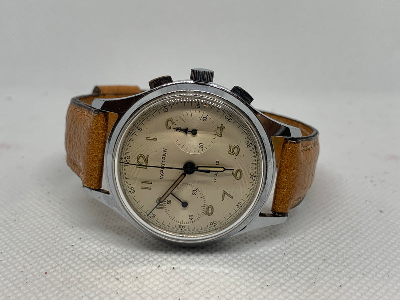 Wakmann Breitling CHRONOGRAPH WRIST WATCH 37MM VENUS 188