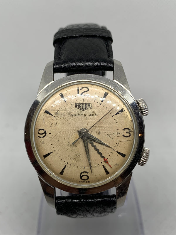 Heuer Extremely Rare Vintage Ed Heuer Alarm Men Watch Ref 1306 Cal. AS 1475
