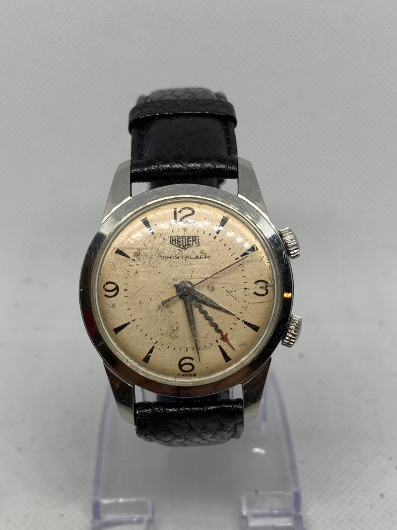 Heuer Extremely Rare Vintage Ed Heuer Alarm Men Watch Ref 1306 Cal. AS 1475