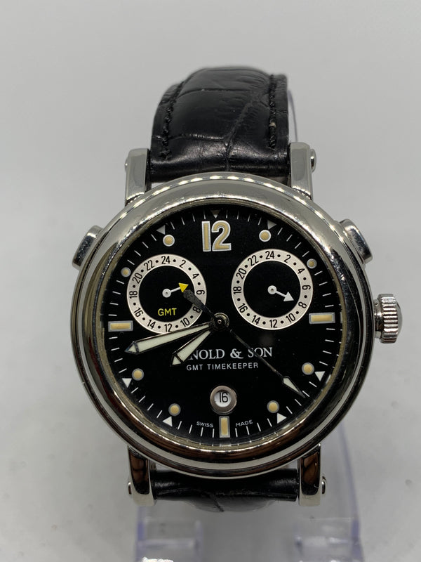 Arnold & Son Timekeeper GMT Stainless Steel Watch