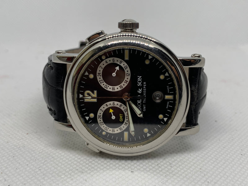 Arnold & Son Timekeeper GMT Stainless Steel Watch