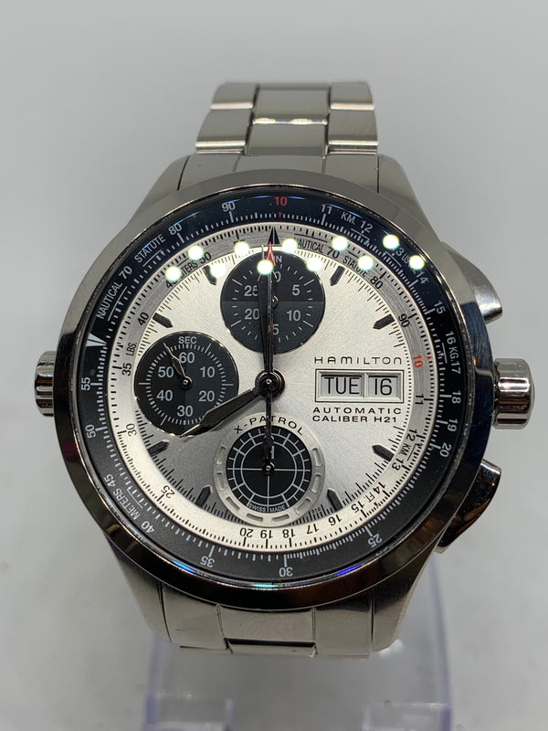 Hamilton Khaki X-Patrol Aviation X-Patrol Chronograph Automatic Stainless Steel Men's Watch H765660