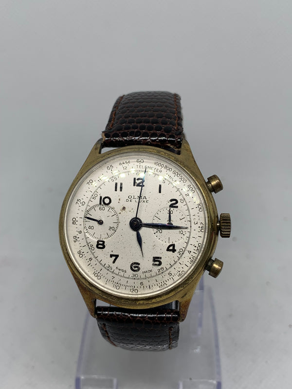 Olma De luxe Vintage Chronograph Ca. 1950's Swiss Made