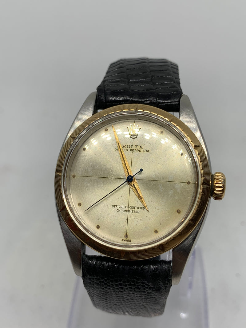 Rolex Oyster Perpetual 34 34mm Oyster Perpetual Zephyr Vintage 2-Tone watch Ref 6582