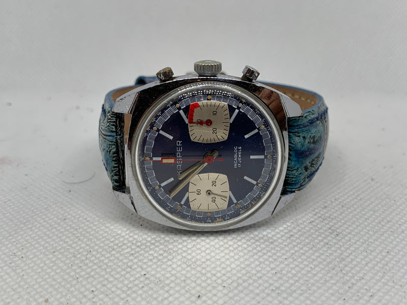 Kasper Valjoux 7733 Chronograph Blue Dial