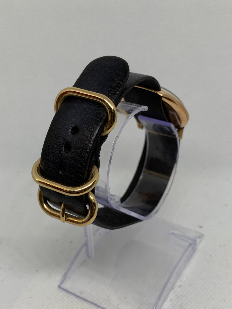 Baume & Mercier Rare Vintage 1940s Calatrava 18K Solid Pink Rose Gold Watch Fixed Lugs