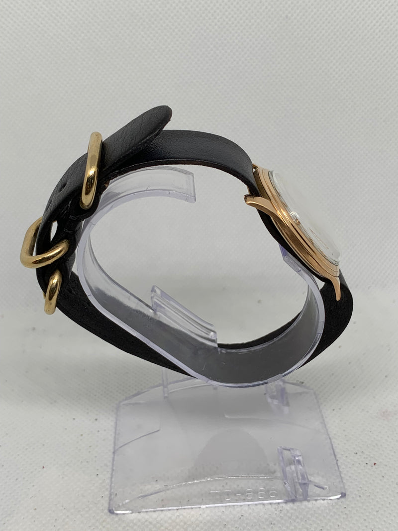 Baume & Mercier Rare Vintage 1940s Calatrava 18K Solid Pink Rose Gold Watch Fixed Lugs