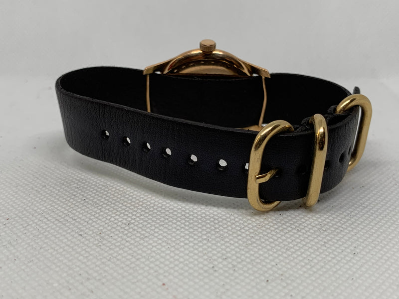 Baume & Mercier Rare Vintage 1940s Calatrava 18K Solid Pink Rose Gold Watch Fixed Lugs