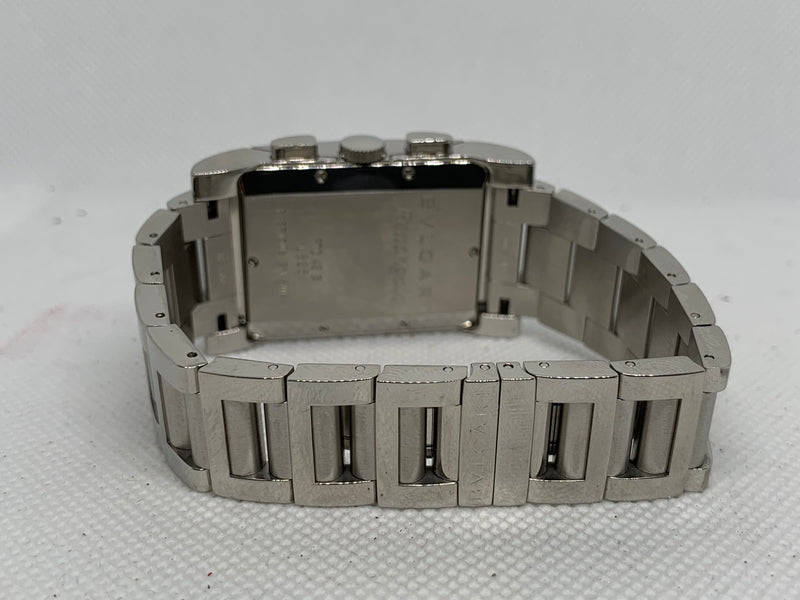 Bulgari Rettangolo RTC49S Chronograph Edelstahl Silber 47x29mm Unisex