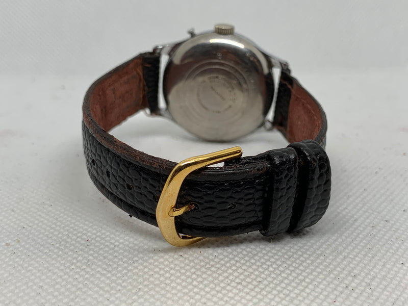 Pierce 1940s Swiss Military Vision Monopusher Chronograph Mens Watch Wristwatch