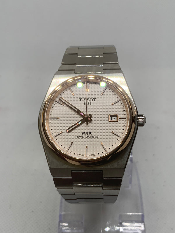 Tissot PRX Powermatic 80 40mm Rose Gold PVD T1374072103100 Full Set