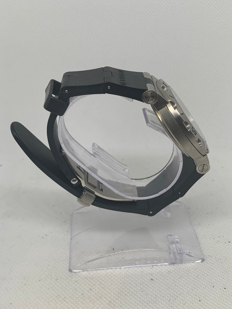 Bulgari Diagono Scuba 200M Automatic Chronometer Black Dial Black Rubber Strap SD 38 S