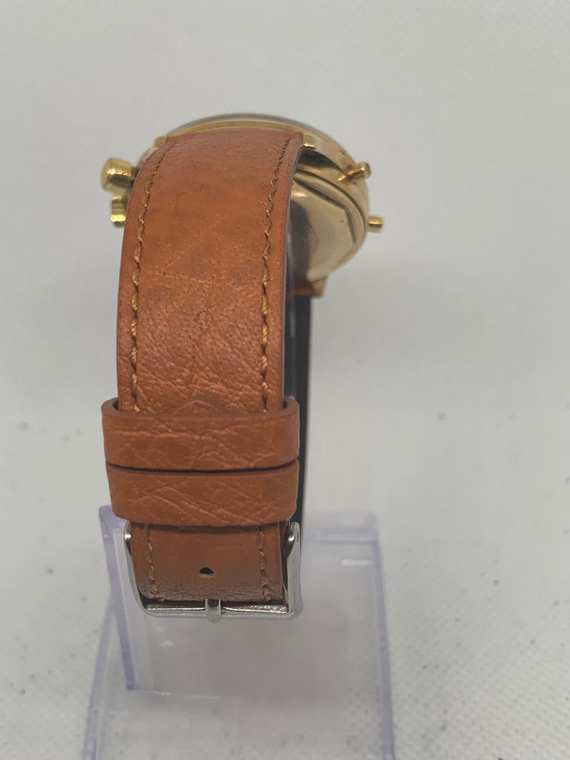 Tourneau Datofix Chronograph Triple Calendar Moonphase Ref386 Solid Gold14k Valjoux 88 38mm 1950s