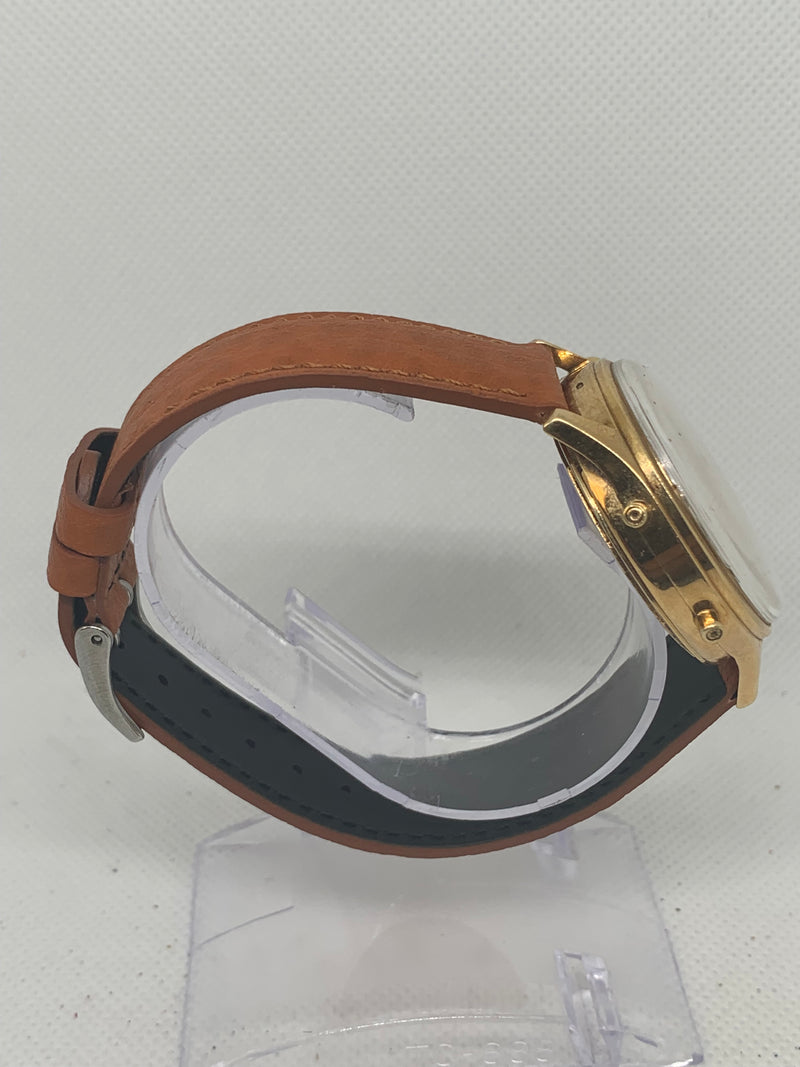 Tourneau Datofix Chronograph Triple Calendar Moonphase Ref386 Solid Gold14k Valjoux 88 38mm 1950s