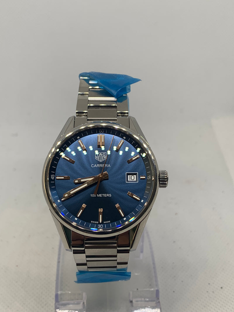 TAG Heuer Carrera Lady 39mm WAR112 Blue Dial Stainless Steel Band/Case Date Quartz Watch