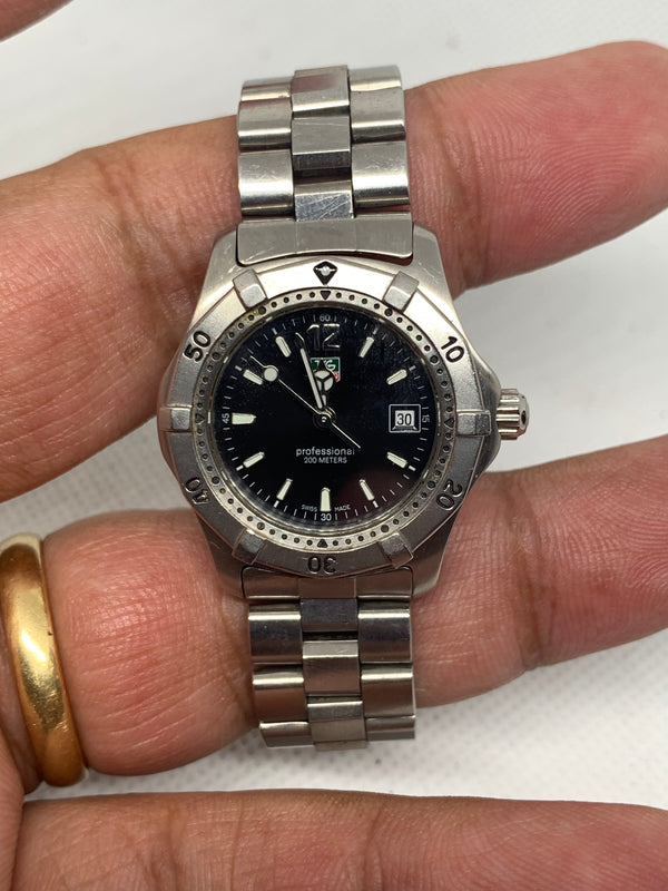 TAG Heuer 2000 Vintage 962.215 Ladies 30mm Silver/Grey Dial with Date