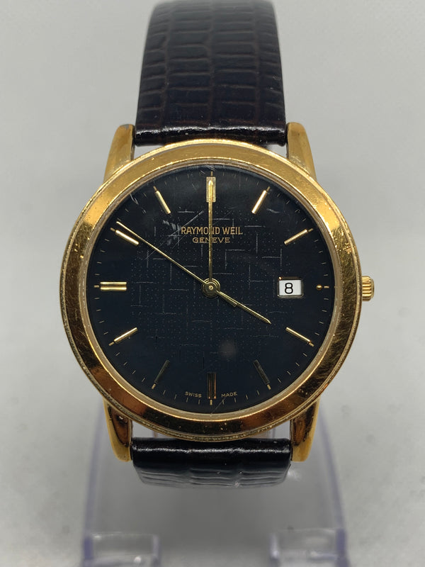 Raymond Weil Geneve 5548 34mm Black Dial Date Men's Watch