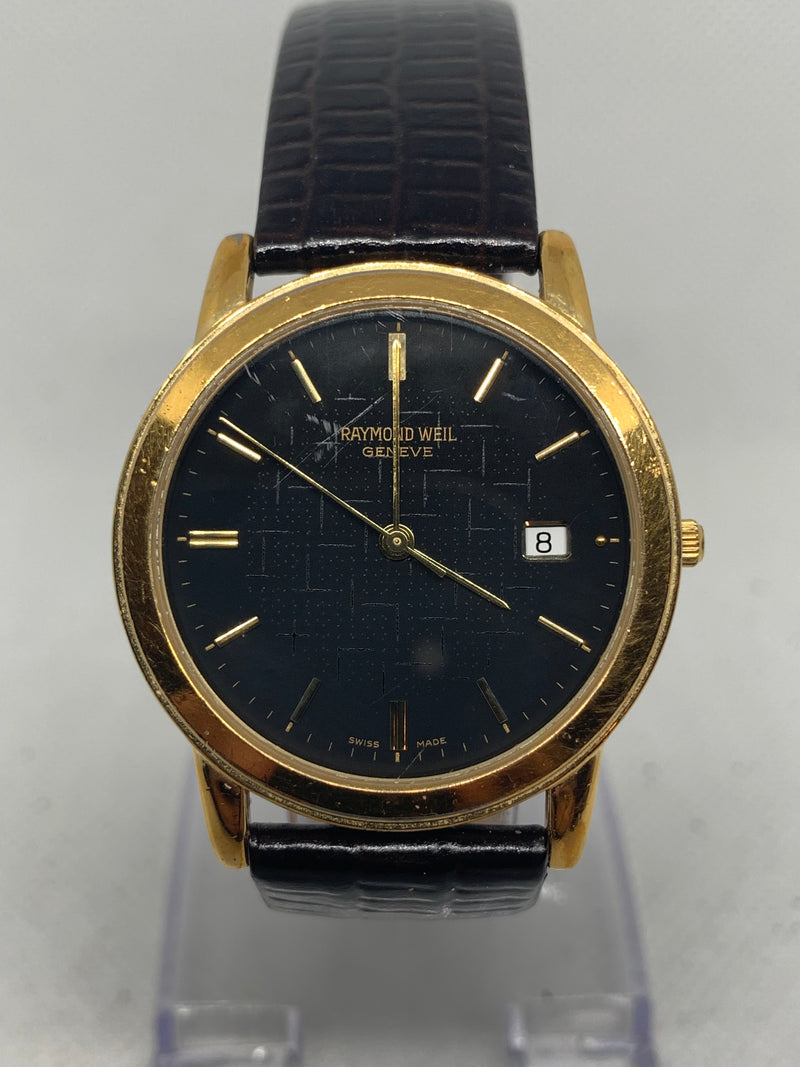Raymond Weil Geneve 5548 34mm Black Dial Date Men's Watch
