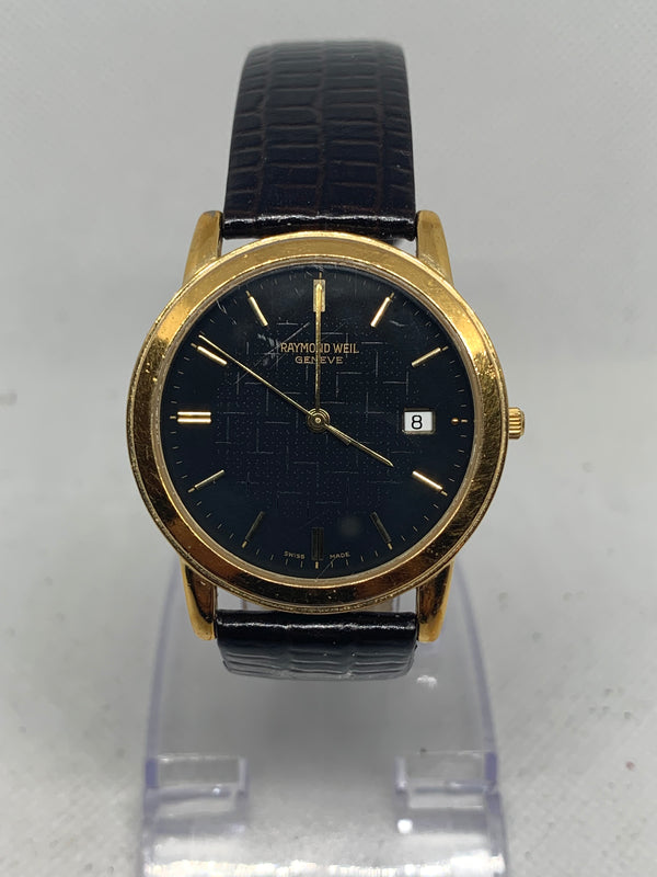 Raymond Weil Geneve 5548 34mm Black Dial Date Men's Watch