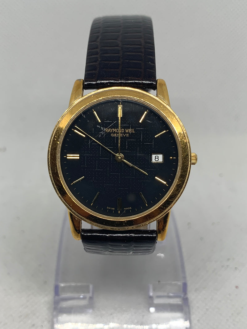 Raymond Weil Geneve 5548 34mm Black Dial Date Men's Watch