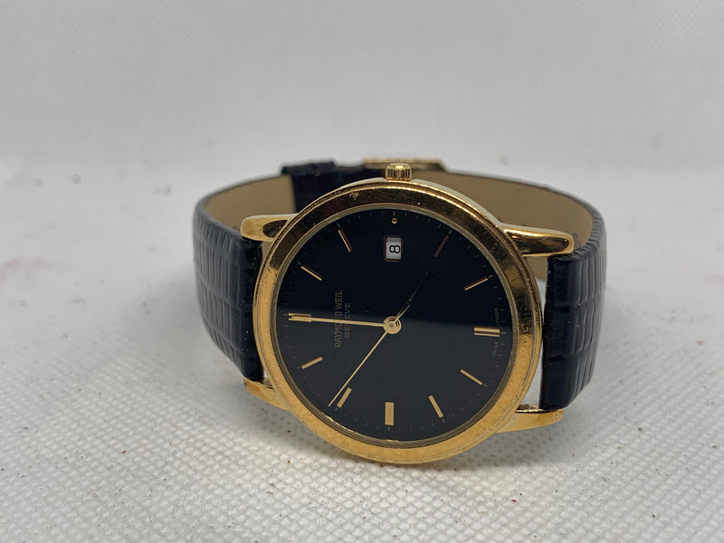 Raymond Weil Geneve 5548 34mm Black Dial Date Men's Watch