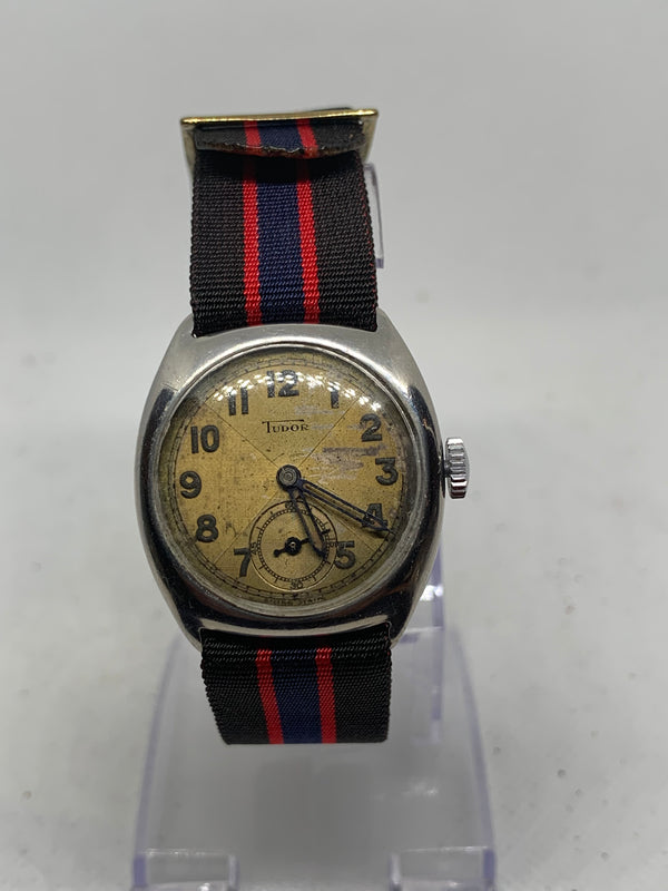Tudor Vintage Steel & Chrome Fixed Lugs Watch 1940s