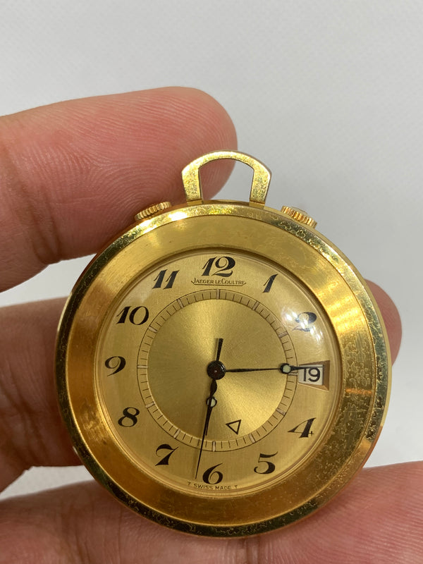 Jaeger-LeCoultre Table Clock Classic Gold Vintage Pendant Pocket Watch Table Alarm Clock