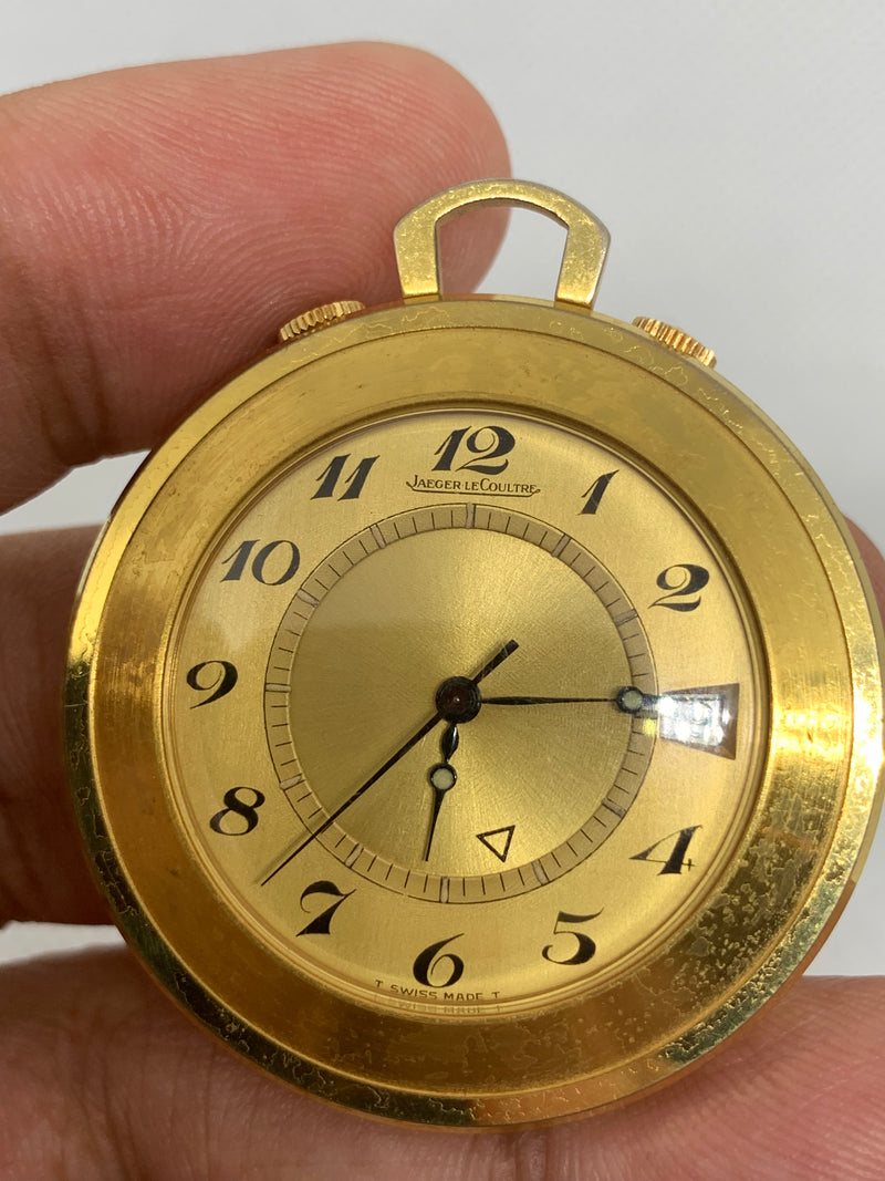 Jaeger-LeCoultre Table Clock Classic Gold Vintage Pendant Pocket Watch Table Alarm Clock