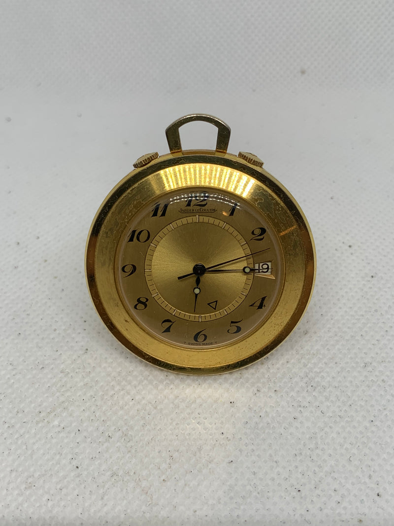 Jaeger-LeCoultre Table Clock Classic Gold Vintage Pendant Pocket Watch Table Alarm Clock