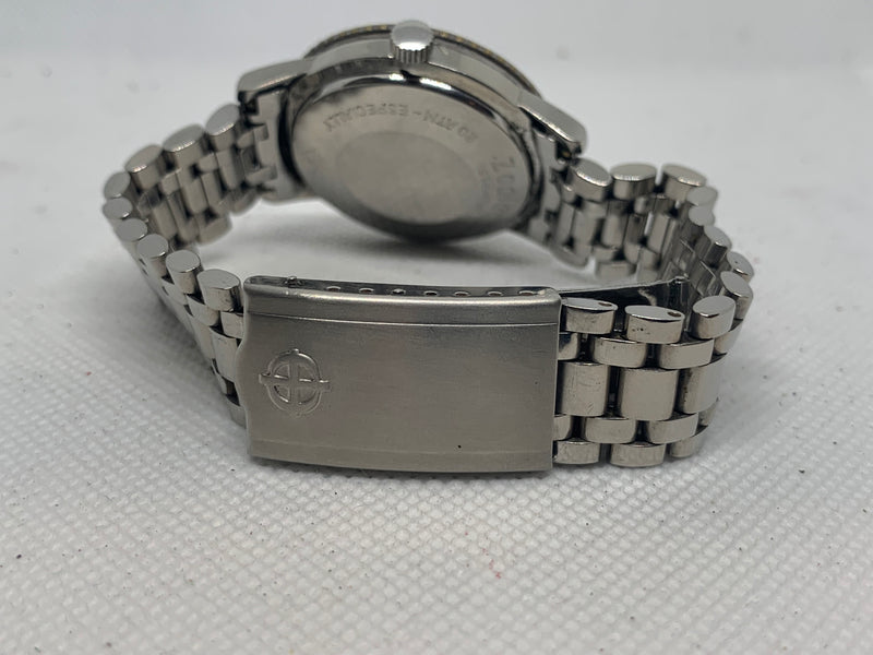 Zodiac Sea Wolf 1960s Automatic Watch Bakelite Bezel S.S. Original Bracelet