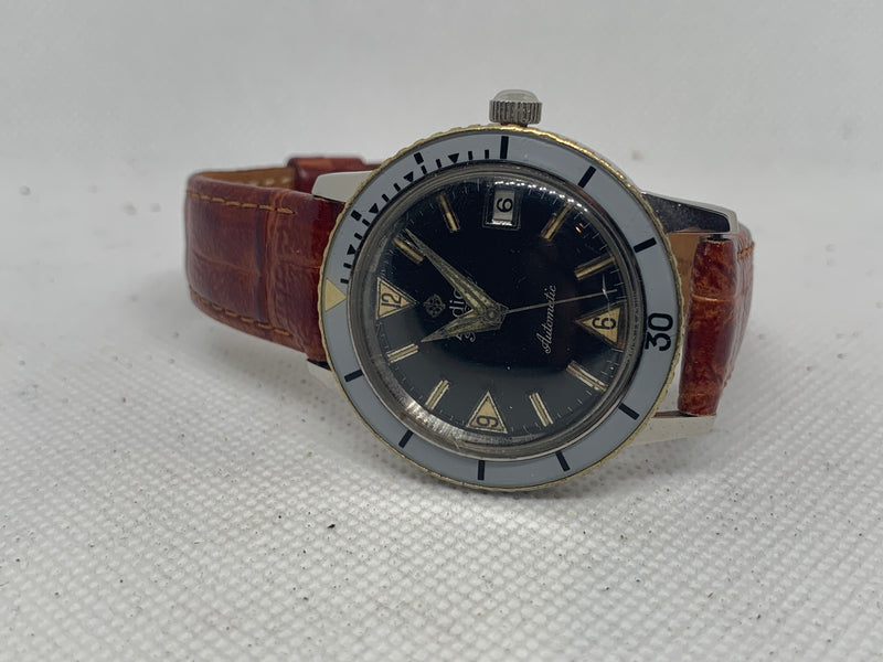 Zodiac Sea Wolf 1960s Automatic Watch Bakelite Bezel Stainless Steel