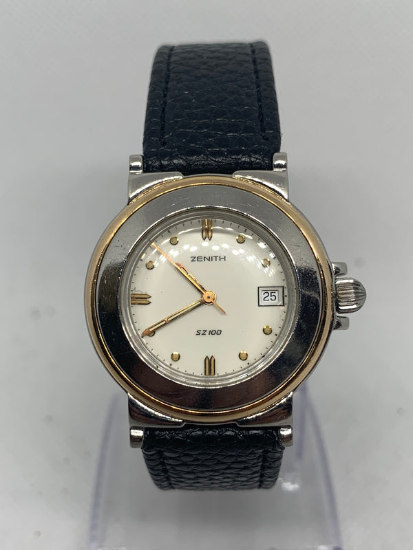 Zenith Vintage SZ 100 Ref 19.0330.267 Date White Dial Watch