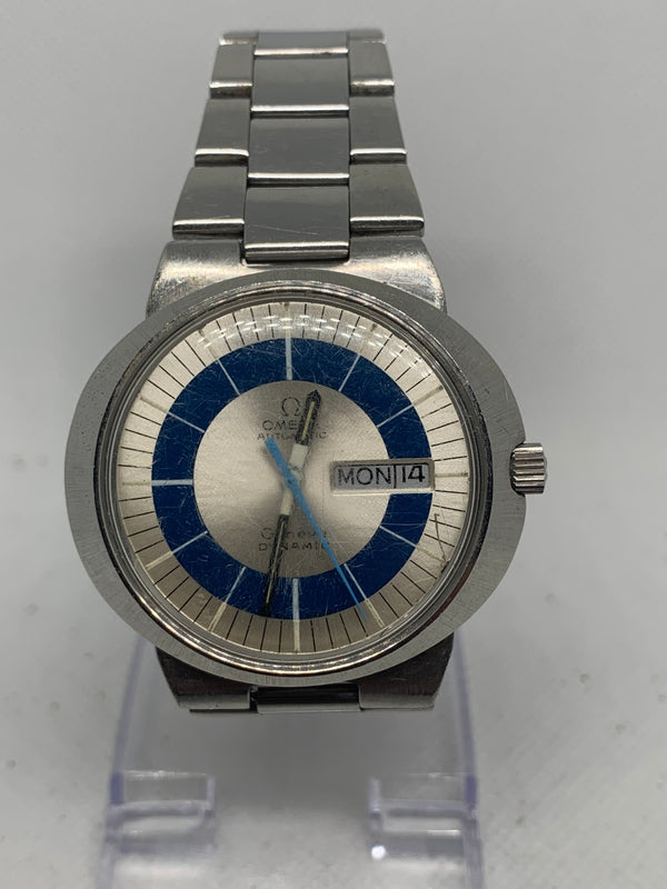 Omega Genève 1969s Genève Dynamic Winding Date Original Dial Steel Vintage Watch Ref 135.033