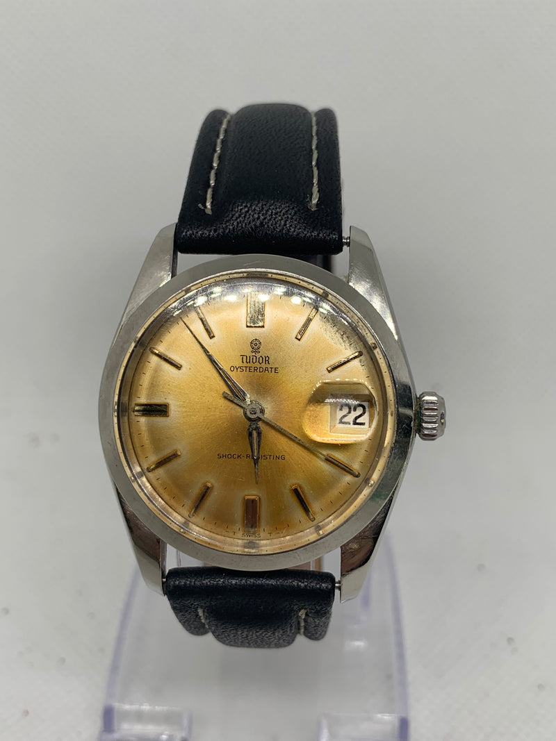 Tudor Oysterdate Manual Wind Small Rose Watch Ref 7962