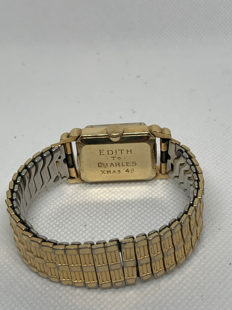 Hamilton Vintage 14k Gold Filled 17j Tank Watch 1940s Serviced