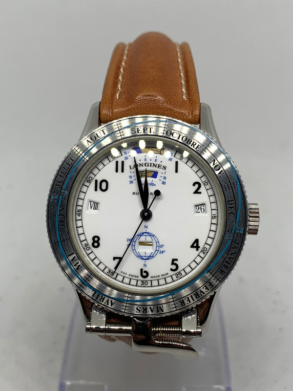 Longines Ephemerides Solaires 1990s Ref 5235 Men's 37mm Steel Limited Edition of 1000 Watch