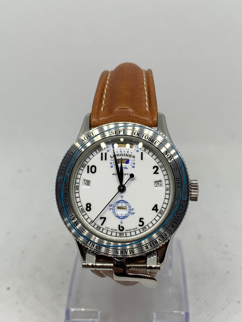 Longines Ephemerides Solaires 1990s Ref 5235 Men's 37mm Steel Limited Edition of 1000 Watch