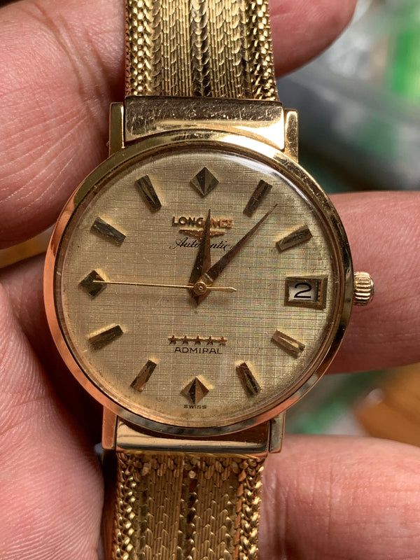 Longines Admiral Vintage 34mm 18k Yellow Gold Automatic