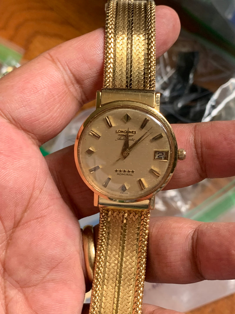 Longines Admiral Vintage 34mm 18k Yellow Gold Automatic