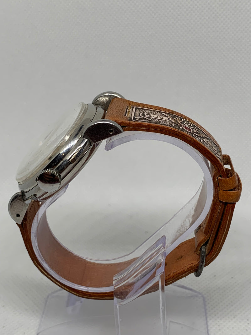 Ball Garland 1950s Valjoux 22 Chronograph Stainless Steel Vintage Wristwatch
