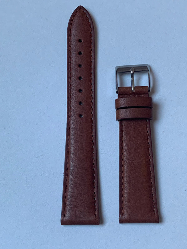 Genuine Hand Made Italian Leather Regular Pullup leather Strap 18mm Leather color