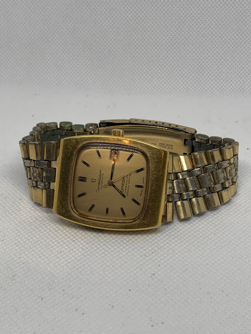 Omega Constellation Quartz Vintage Constellation Chronometer Date Square Automatic Men's Watch w/Box