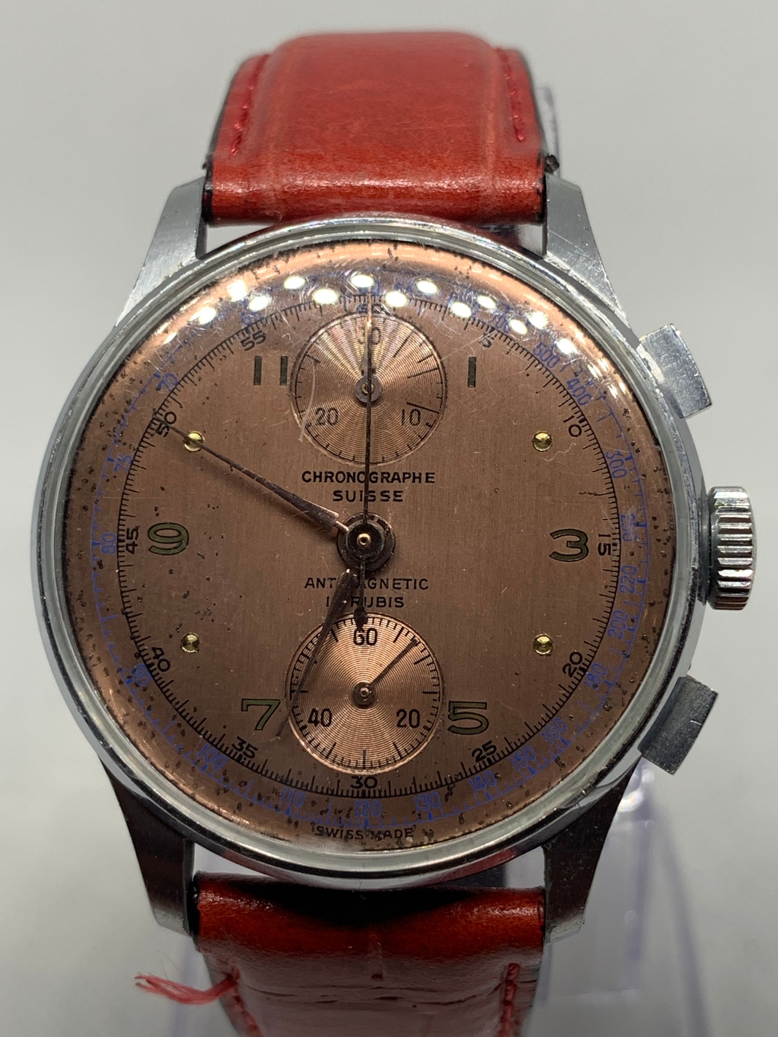 Chronographe Suisse Cie . Venus 170 Rare 'Up-Down' Column-Wheel
