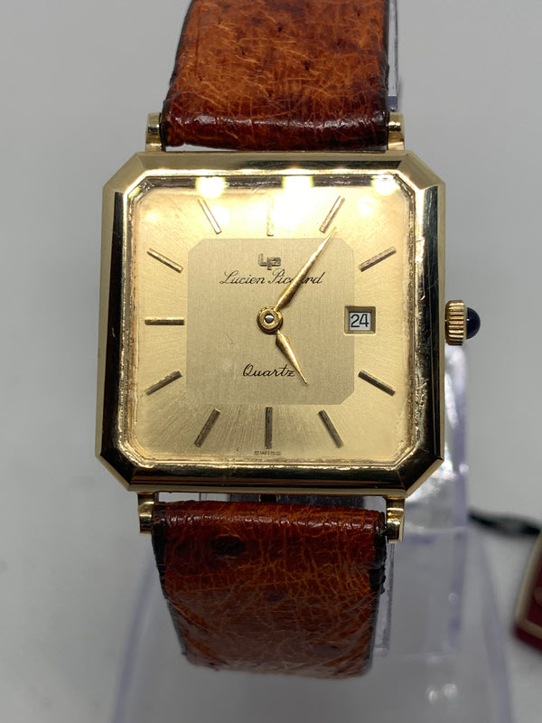 Lucien Piccard Classic Dress 14K Solid Gold Watch